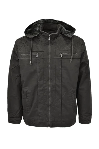 Erkek Kapüşonlu Kanvas Spor Mont 85122 BGL-ST04178 - 2