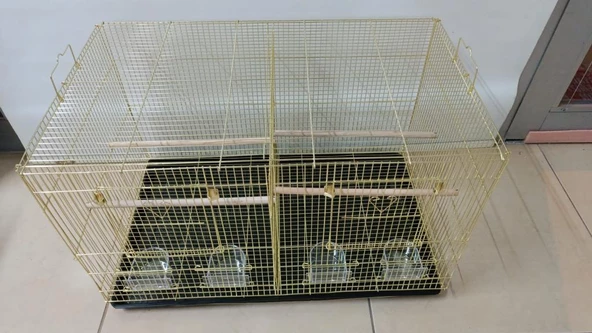 Netx Çifthane Kafes 77X46X46 Pirinç Kaplama Pirinç Renk - 3