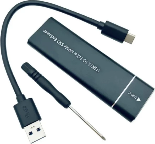 BS-M2 USB 3.1 Type-C To Pcı-E Express Nvme SSD M.2 M-Key Hard Disk Kutusu