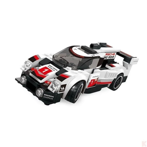 Wange Süper Car Beyaz Spor Yarış Arabası 175 Parça Lego - 2