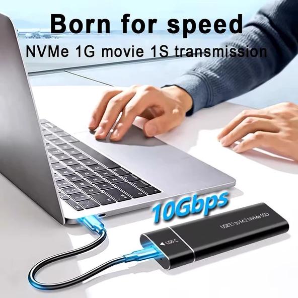 BS-M2 USB 3.1 Type-C To Pcı-E Express Nvme SSD M.2 M-Key Hard Disk Kutusu - 2