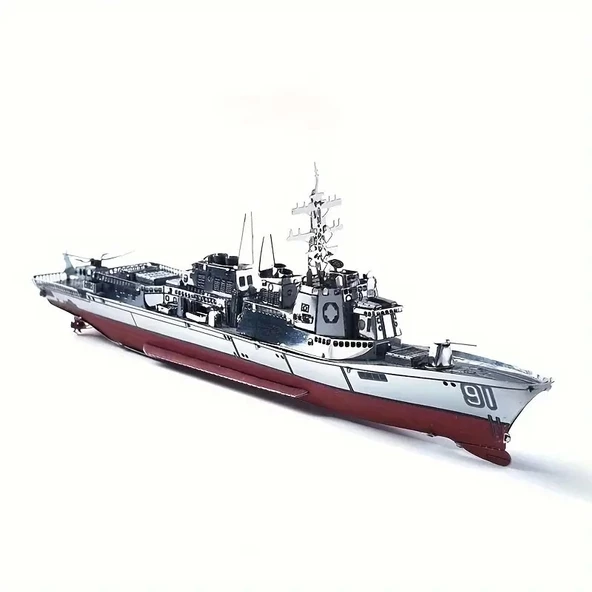 Burke Sınıfı Destroyer, Metal DIY Montajlı Model, Üç Boyutlu Bulmaca, El Yapımı El Sanatları Dekorasyonu - 3