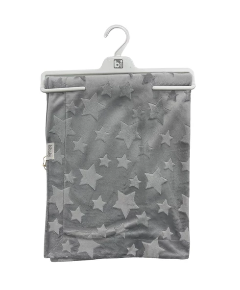 Bibaby Jacquard Star 82x90 Battaniye 64726 Grey