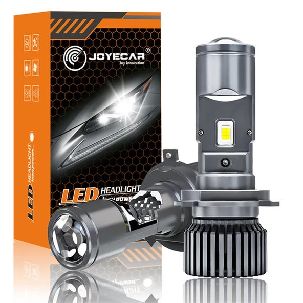 JOYECAR ULTRA GUC PROJEKTOR LENSLI MERCEKLI H4 UZUN KISA LED FAR AMPULU