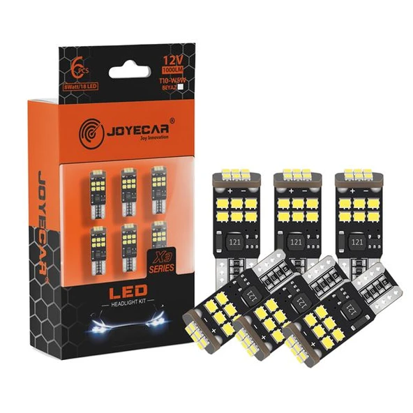 JOYECAR X3 SERISI T10 194 W5W IC AYDINLATMA AMPULU 6 ADET TURUNCU