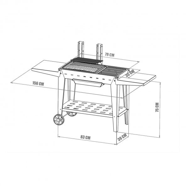 ReHome Teba Standlı Barbekü Mangal - 8