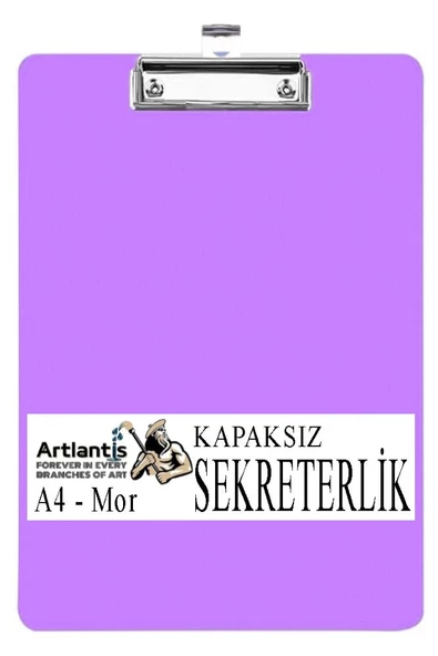 Sekreterlik Kapaksız A4 1 Adet Renkli A4 Kapaksız Sekreterlik Klipsli Metal Mekanizmalı 80 Yaprak Kapasiteli - 4