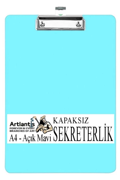 Sekreterlik Kapaksız A4 1 Adet Renkli A4 Kapaksız Sekreterlik Klipsli Metal Mekanizmalı 80 Yaprak Kapasiteli