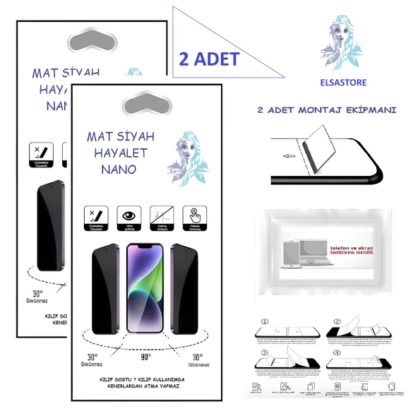 Samsung Galaxy Z FOLD 2 ÖN Nano Ekran Koruyucu 2 Adet Ultra İNCE Esnek MAT HAYALET