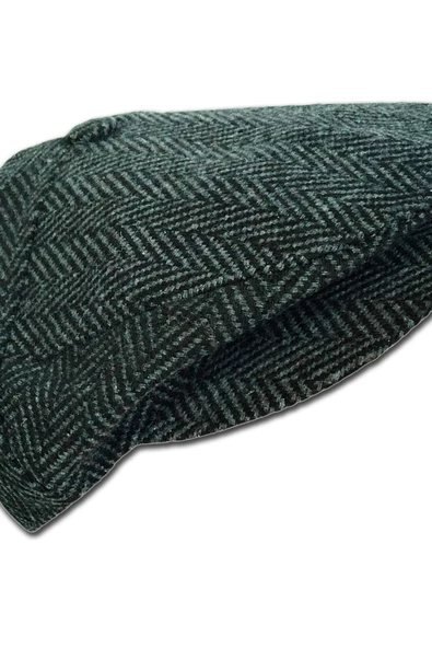 Kaşe Ingiliz Kasket Flat Ördek Model Erkek Şapka Desen1 - Resim 2