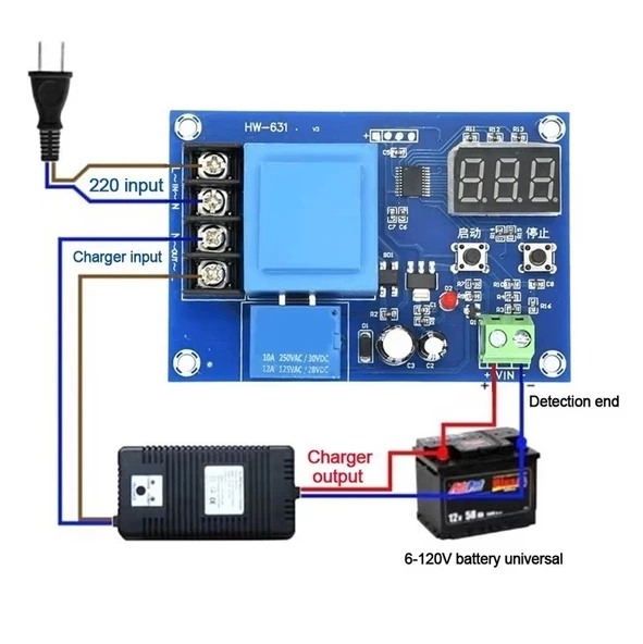 XH-M602 3,7-120V Lityum Pil - Akü Şarj Kontrol Devresi - Resim 5