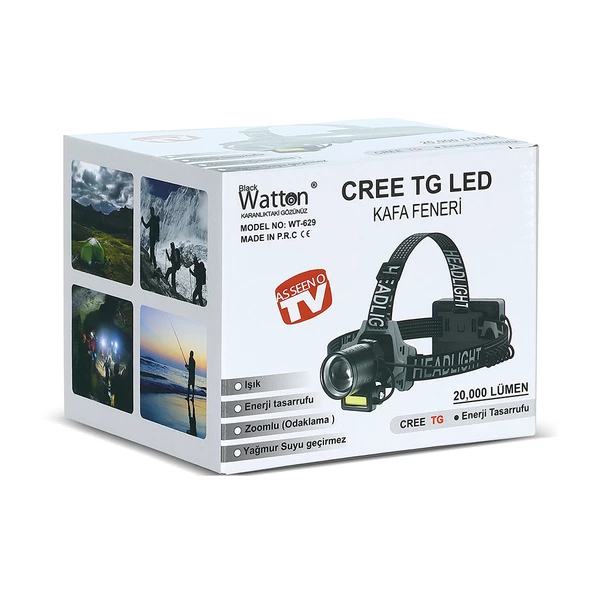 Cree TG 20.000 Lümen Şarjlı Kafa Lambası WT-629 - 4