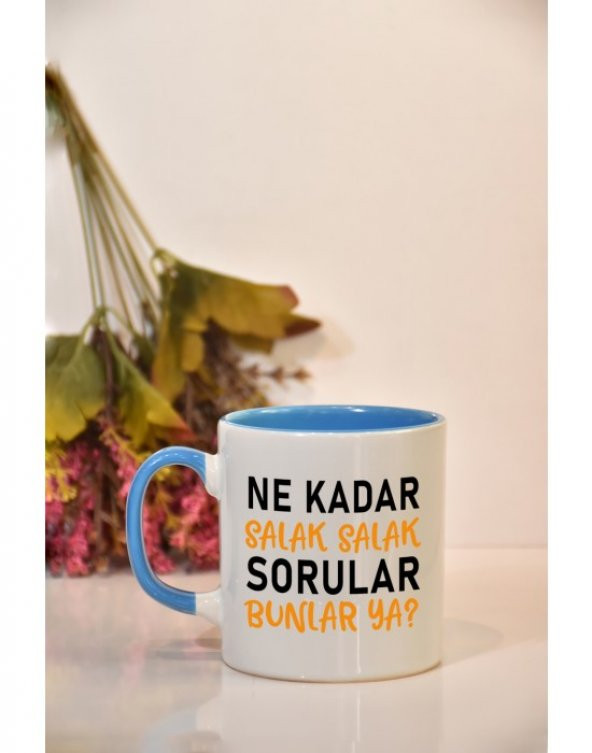 Ne Kadar Salak Salak Sorular Bunlar Ya Baskılı Kupa Bardak - 5