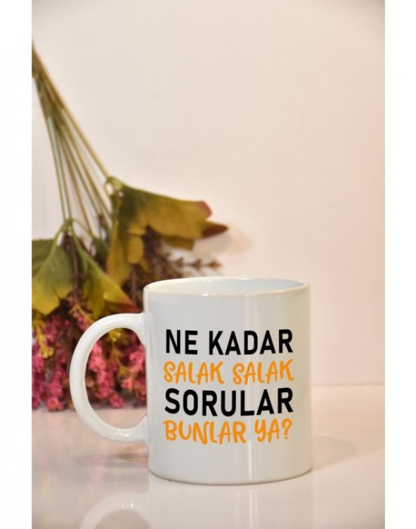 Ne Kadar Salak Salak Sorular Bunlar Ya Baskılı Kupa Bardak - 10