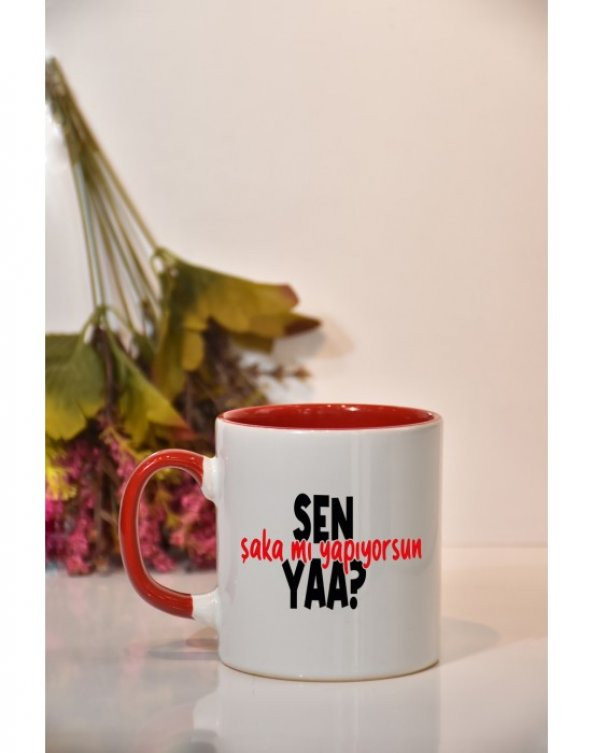 Sen Şaka mı Yapıyorsun Yaa? Baskılı Kupa Bardak - 2