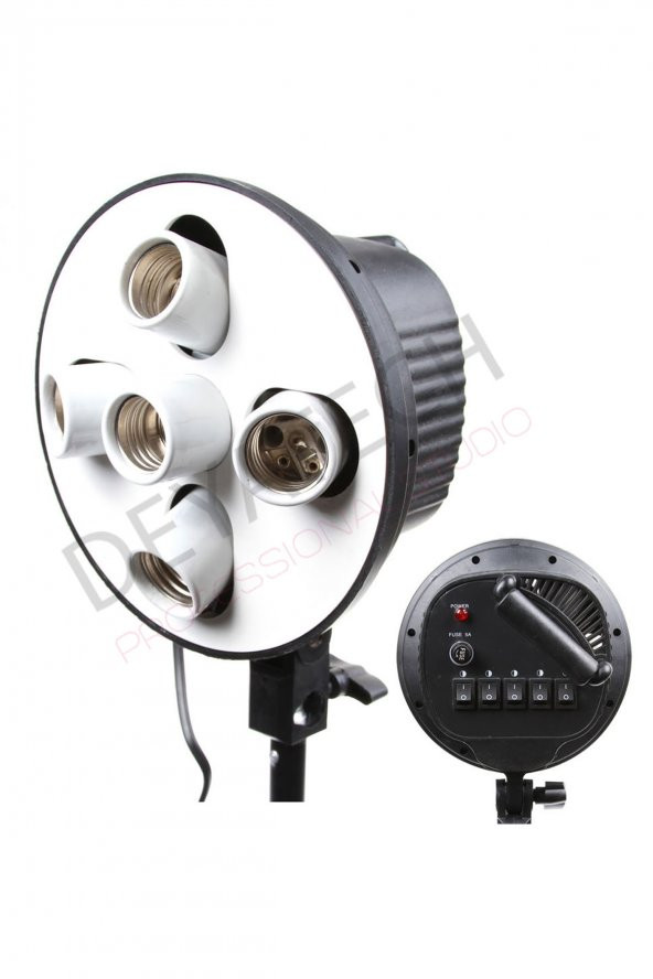 Softbox 50x70cm Paraflaş 5 Duylu Sürekli Işık 2 li Set - 5