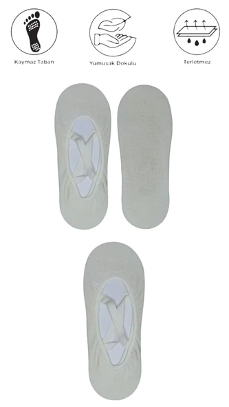 1 Adet Bayan Kaydırmaz Tabanlı Yoga Pilates Fitness Dans ve Spor Çorabı - 5