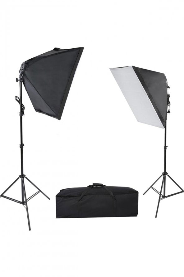 Deyatech Softbox 50X70 Paraflaş 5 Duylu Sürekli Işık 200cm Ayak - 2