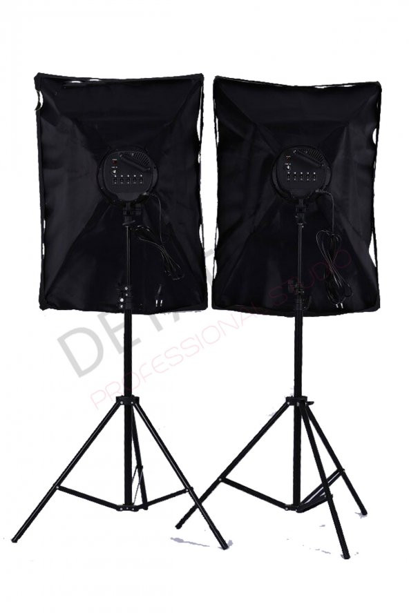 Deyatech Paraflaşh Softbox 50X70cm 5 Duylu 2li Video Kit 10 Adet 20 Watt Led Lamba - 4