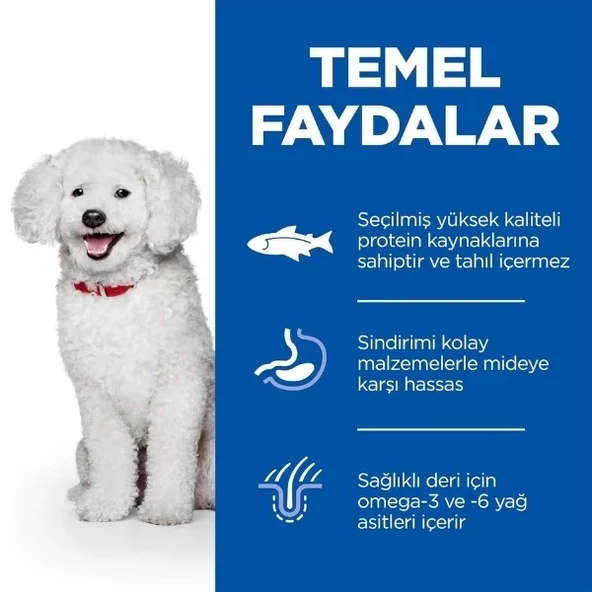 Hill's Science Plan Hypoallergenic Somonlu Mini Irk Tahılsız Yetişkin Köpek Maması 6 Kg - 3