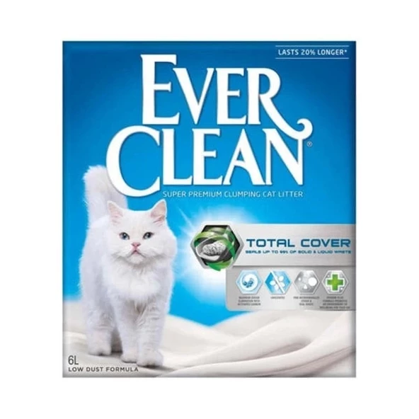 Ever Clean Total Cover Kokusuz Topaklanan Kedi Kumu 10 Lt - 2