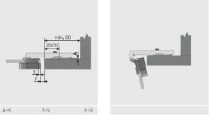 Samet Kapaklı Mini Cam Menteşesi Süper Deveboynu - 4