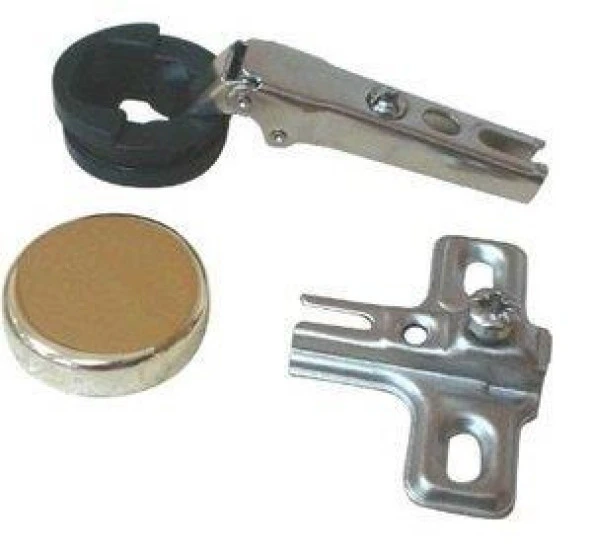 Kapaklı Mini Cam Menteşesi Düz - Resim 2