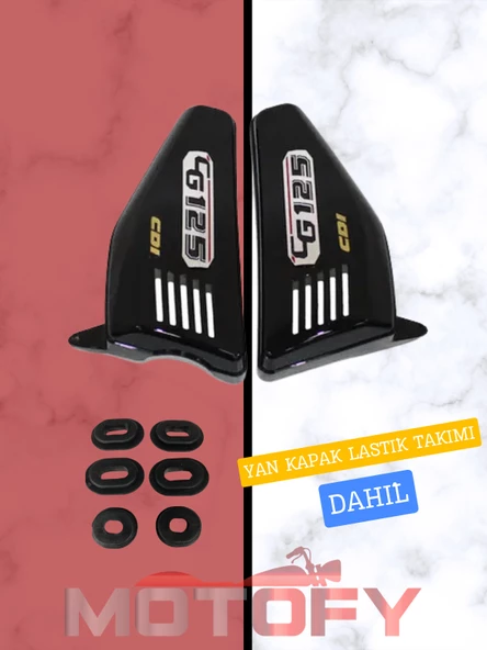 CG KUBA ÇİTA AGK FALCON YAN KAPAK TAKIMI SİYAH - Resim 2
