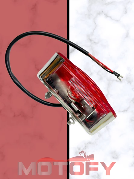 KUBA K4 - TRANS - KOBRA - JUPİTER ARKA STOP NİKELAJ KROM RENK  KASALI  (AMPÜL DAHİL) - Resim 2