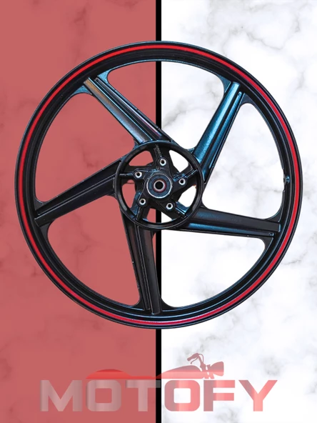 CG KUBA ÇİTA AGK FALCON ÖN ARKA 18 ÇELİK JANT TAKIMI MODİFİYE FAN MODEL SİYAH - Resim 2