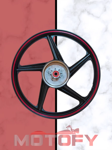 CG KUBA ÇİTA AGK FALCON ÖN ARKA 18 ÇELİK JANT TAKIMI MODİFİYE FAN MODEL SİYAH - Resim 3