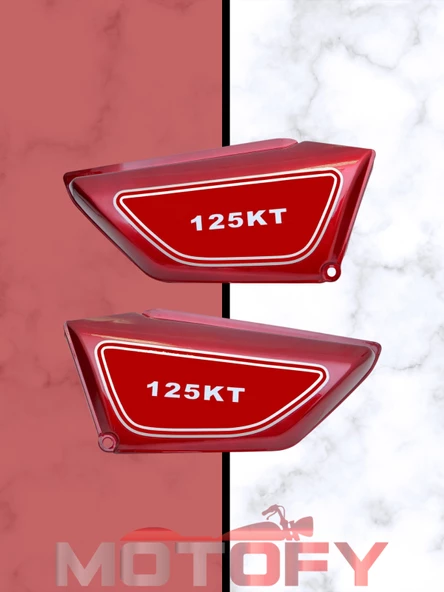 MONDİAL KT 125 YAN KAPAK TAKIMI BORDO ürün görseli