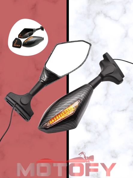 RACİNG AYNA TAKIMI KAYAR SİNYALLİ İÇ SİNYAL MODÜLLÜ ürün görseli