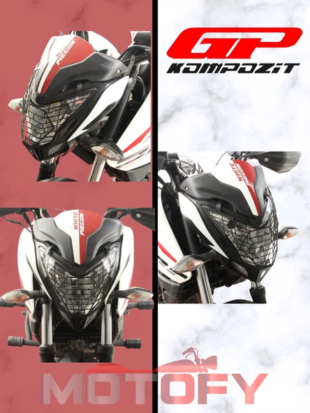 GP Kompozit Bajaj Pulsar NS 200 2011-2024 Uyumlu Far Koruma Siyah - 3