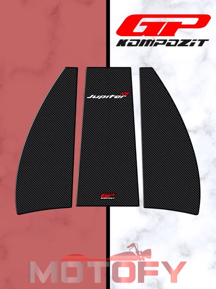 GP Kompozit TVS Jupiter 125 2023-2024 Uyumlu Tank Pad Seti Karbon ürün görseli