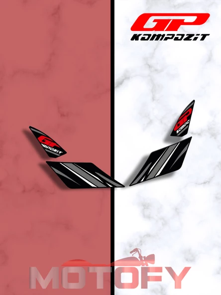 GP Kompozit Honda PCX 125 2021-2024 Uyumlu Artçı Ayak Pad Gri - Resim 2