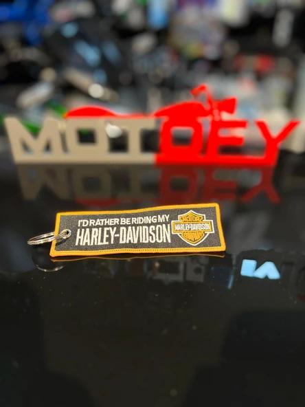 HARLEY DAVIDSON ÖRME KUMAŞ DOKUMA ANAHTARLIK