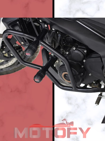 Gp Kompozit Bajaj Dominar 250 / 400 2020-2024 Uyumlu Motor Koruma Demiri Siyah - Resim 4