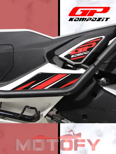 GP Kompozit Honda PCX 125 2021-2024 Uyumlu Artçı Ayak Pad Gri - Resim 4