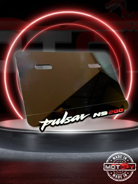 BAJAJ PULSAR NS200 LOGOLU PREMİUM PLEKSİ PLAKALIK 19X11,5 CM