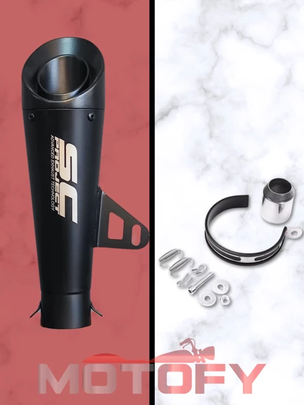 MAT SİYAH SC PROJECT RACİNG PERFORMANS EGZOZU 31,5CM - A KALİTE - Resim 3