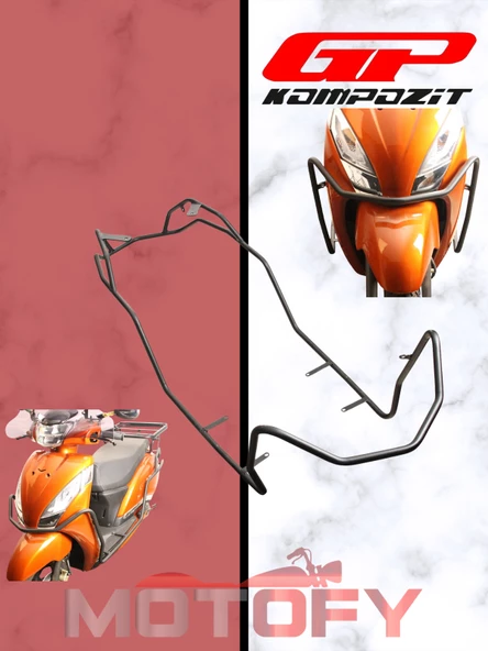 GP Kompozit TVS Jupiter 2023-2024 Uyumlu Motor Koruma Demiri Siyah - Resim 2