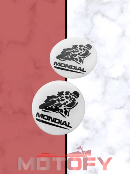 MONDİAL Logo Damla Etiket 5x5cm 2'Li BEYAZ