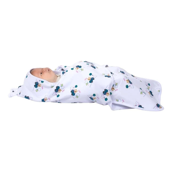 Sevi Bebe İnterlok Bel Koruyuculu Kundak Art-558 Arabalı Ayı - 4