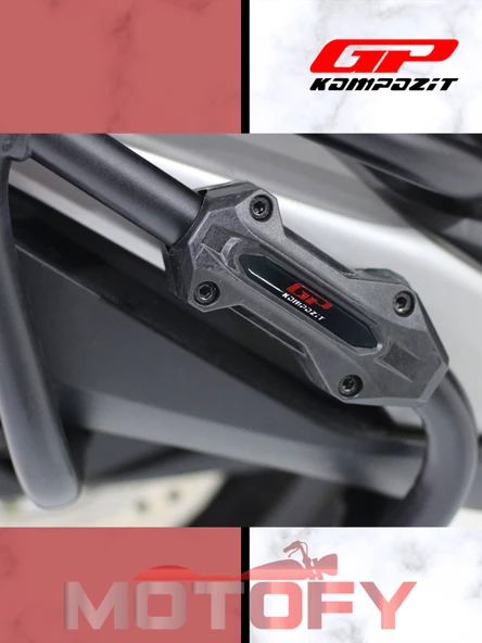 Gp Kompozit Honda Forza 250 2018-2024 Uyumlu Egzoz Koruma Demiri Siyah - Resim 4