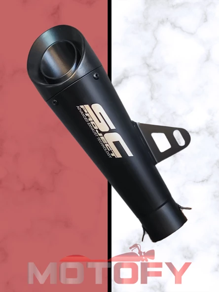 MAT SİYAH SC PROJECT RACİNG PERFORMANS EGZOZU 31,5CM - A KALİTE - Resim 2