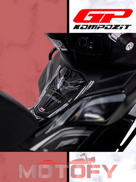 GP Kompozit Honda PCX 125 2021-2024 Uyumlu Tank Pad Gri - Resim 3