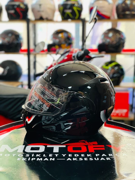 VİRTUE ÇENE AÇILIR GÜNEŞ VİZÖRLÜ ECE 22.05 GÜVENLİK SERTİFİKALI KASK SİYAH SMALL S ürün görseli