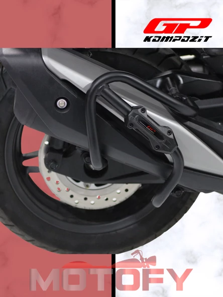 Gp Kompozit Honda Forza 250 2018-2024 Uyumlu Egzoz Koruma Demiri Siyah - Resim 3