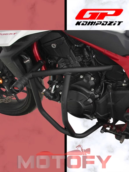 GP Kompozit Honda CB750 Hornet 2023-2024 Uyumlu Motor Koruma Demiri Siyah - Resim 4